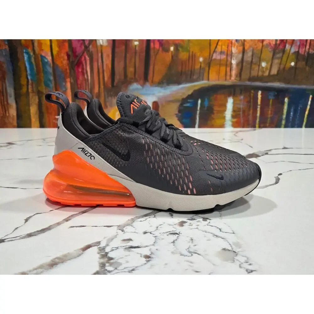 Nike Men’s Air Max 270 Gray and Orange Athletic Shoes
